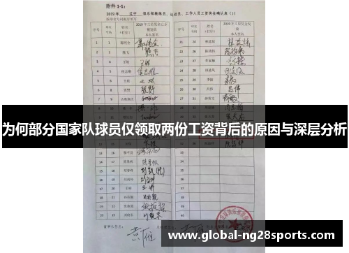 为何部分国家队球员仅领取两份工资背后的原因与深层分析